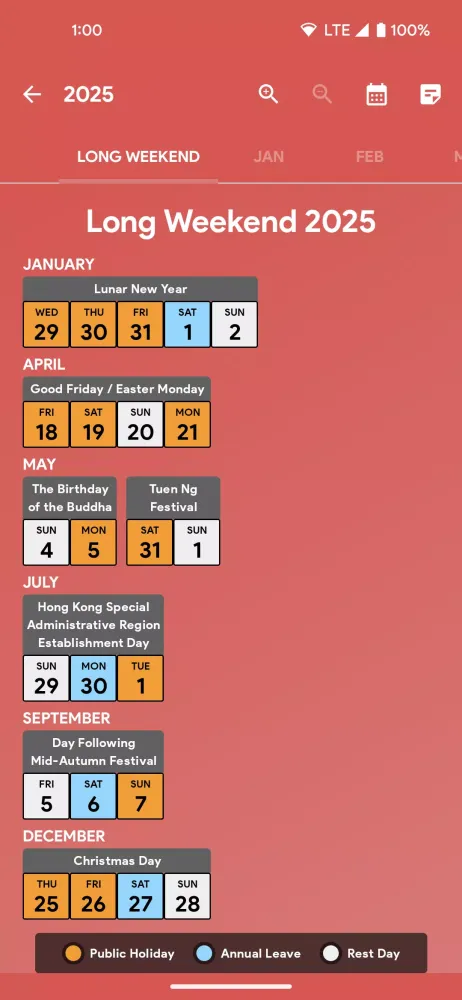 Hong Kong Calendar應用截圖