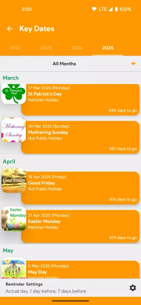 Ireland Calendar Screenshots
