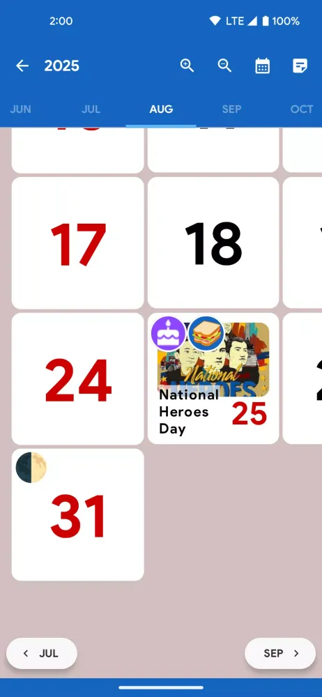 Скриншоты Philippines Calendar