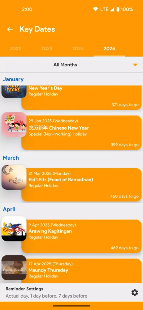 Скриншоты Philippines Calendar