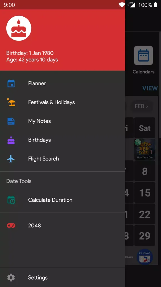 Скриншоты Philippines Calendar