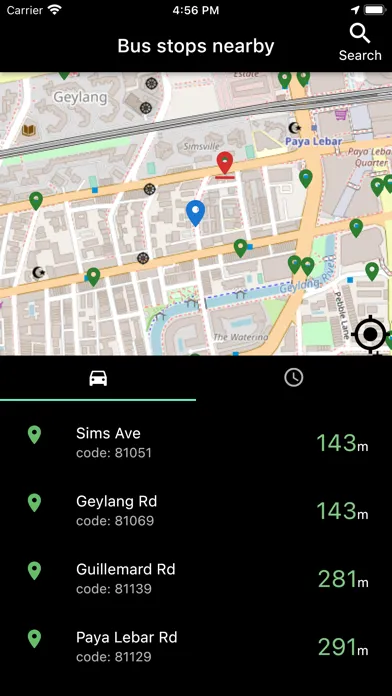 Скриншоты BusTracker SG