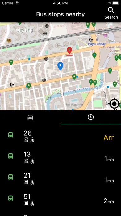 Скриншоты BusTracker SG
