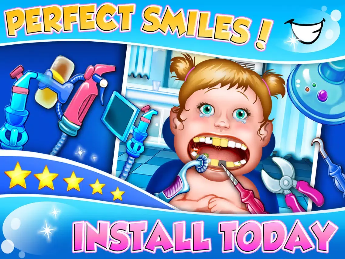 Capturas de pantalla de Dentist New-born Baby - mommy's crazy doctor office & little kids teeth iPad 