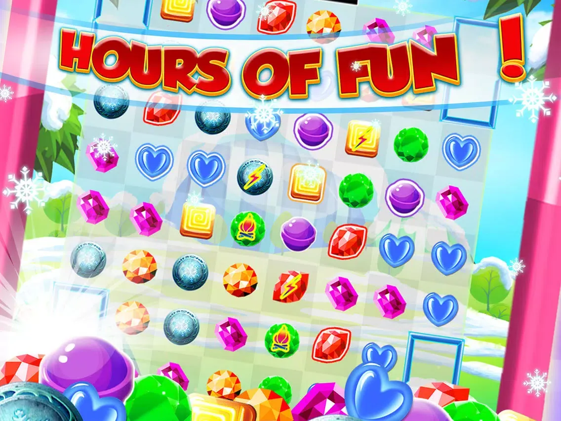 Freezin Ice Match-3 - fun candy puzzle game for jewel mania'cs free iPad 应用截图