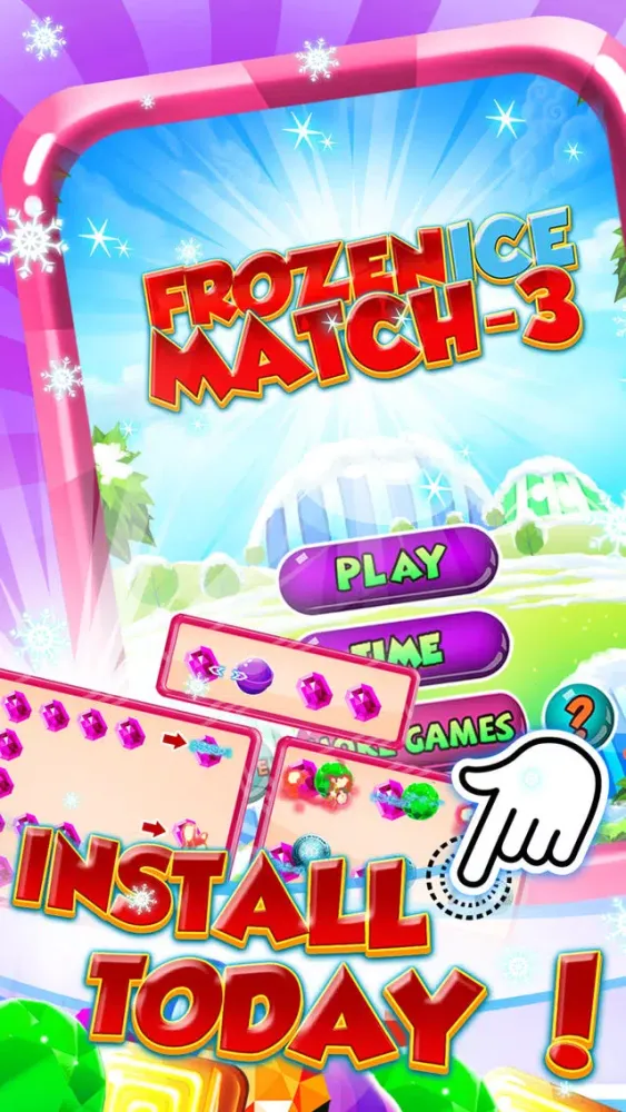 Freezin Ice Match-3 - fun candy puzzle game for jewel mania'cs free应用截图