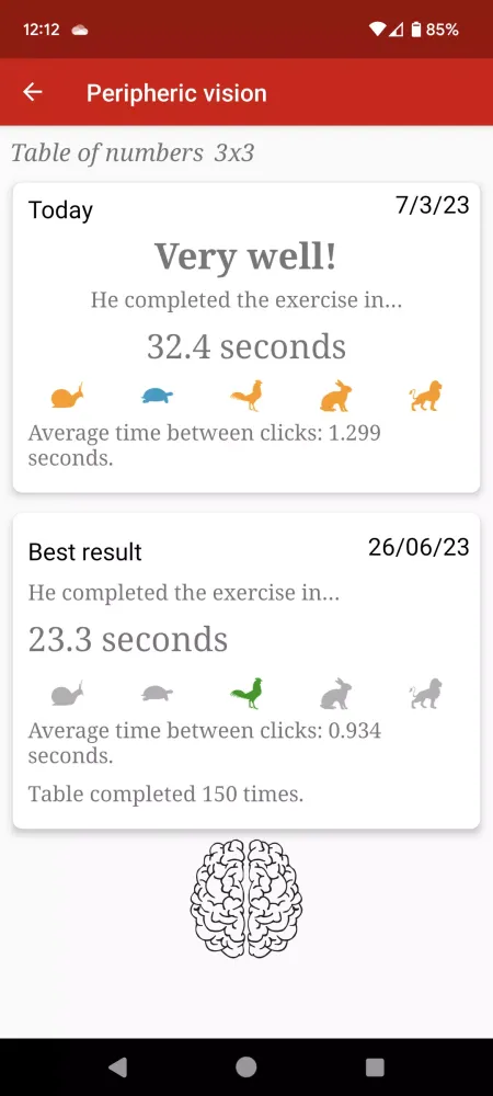 Captures d'écran de Schulte Tables - Speed Reading