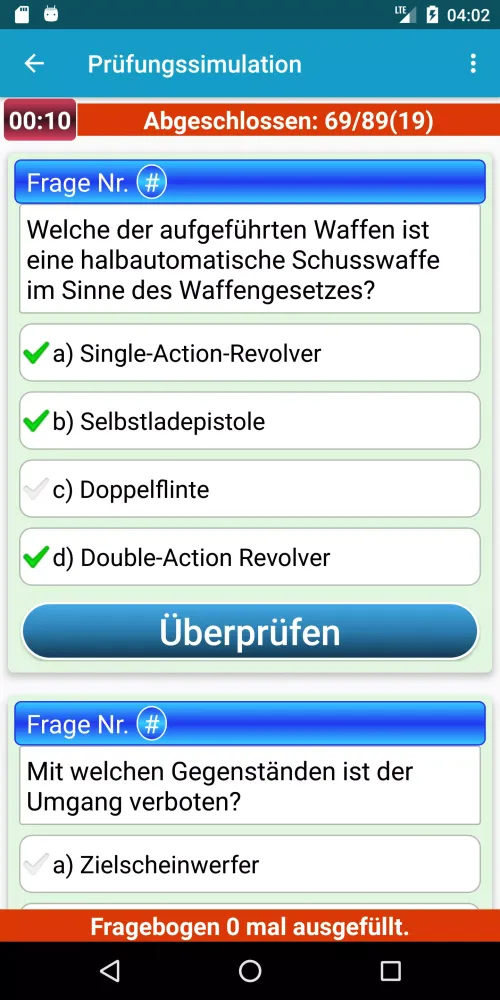 Скриншоты Waffensachkundeprüfung nach §7