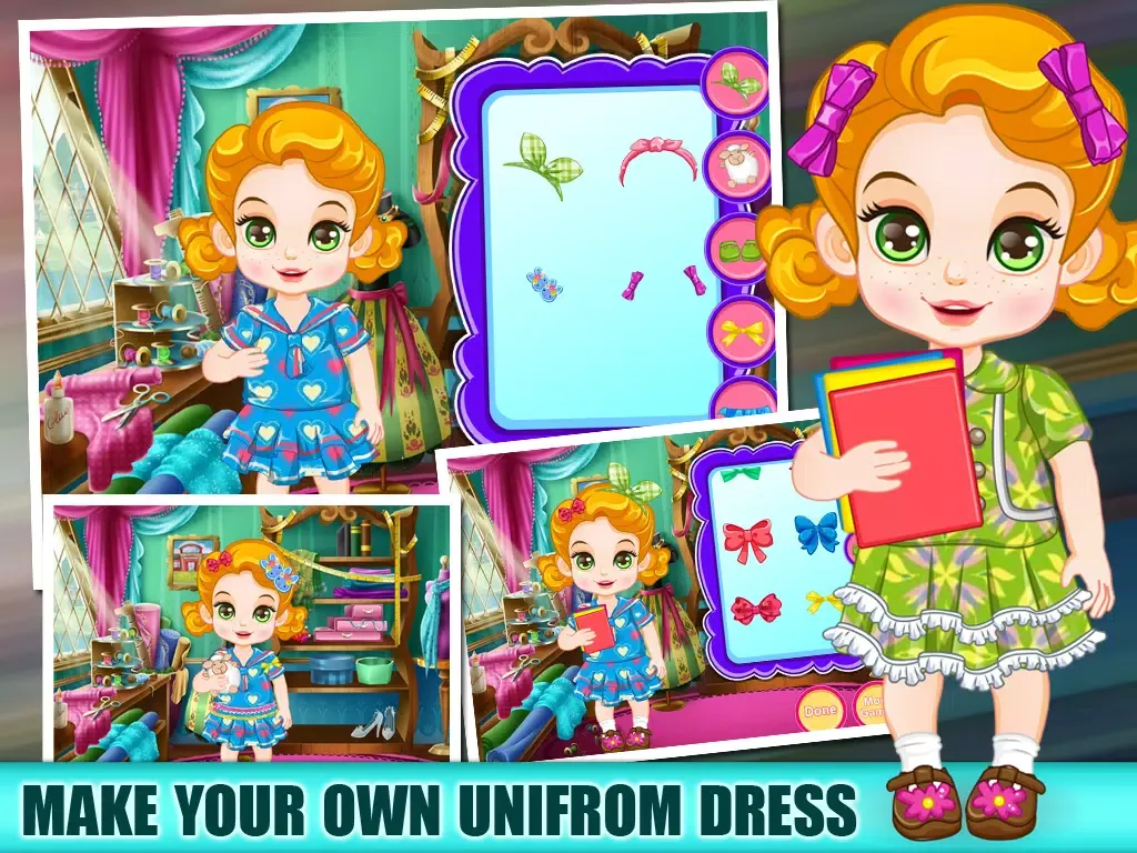 Baby Uniform Tailor - Make Up And Dress Up Game iPad 应用截图