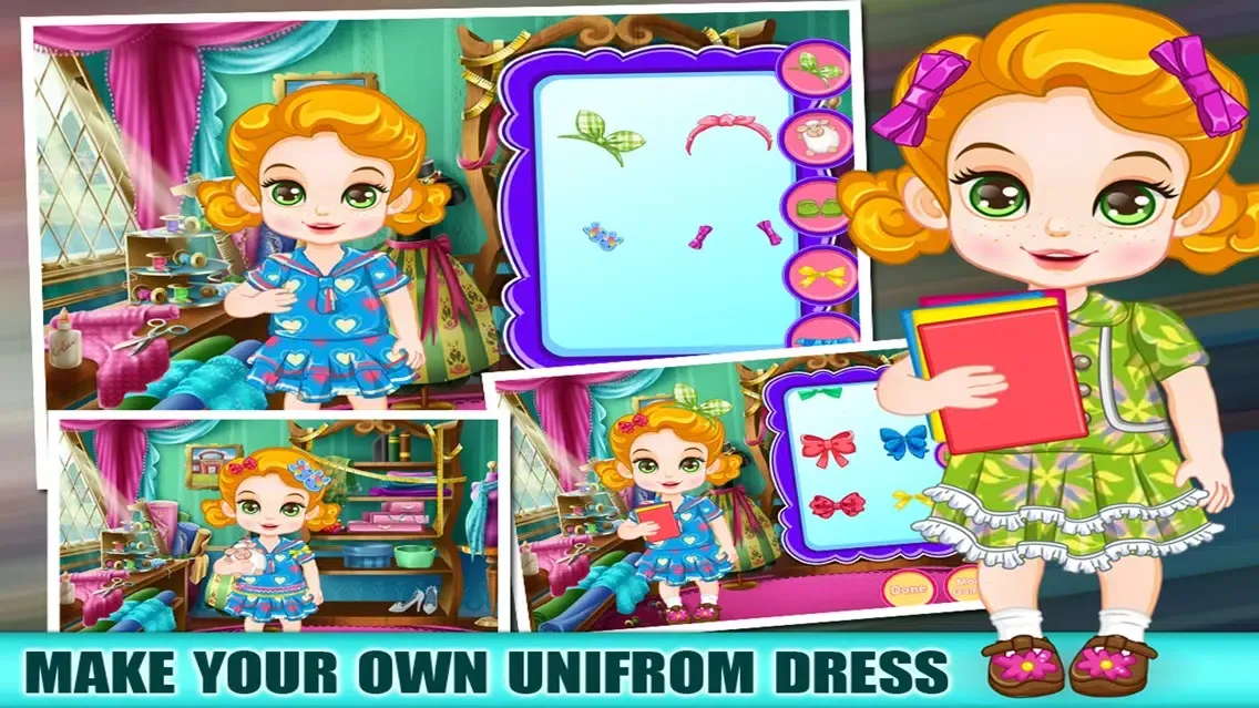 Baby Uniform Tailor - Make Up And Dress Up Game应用截图