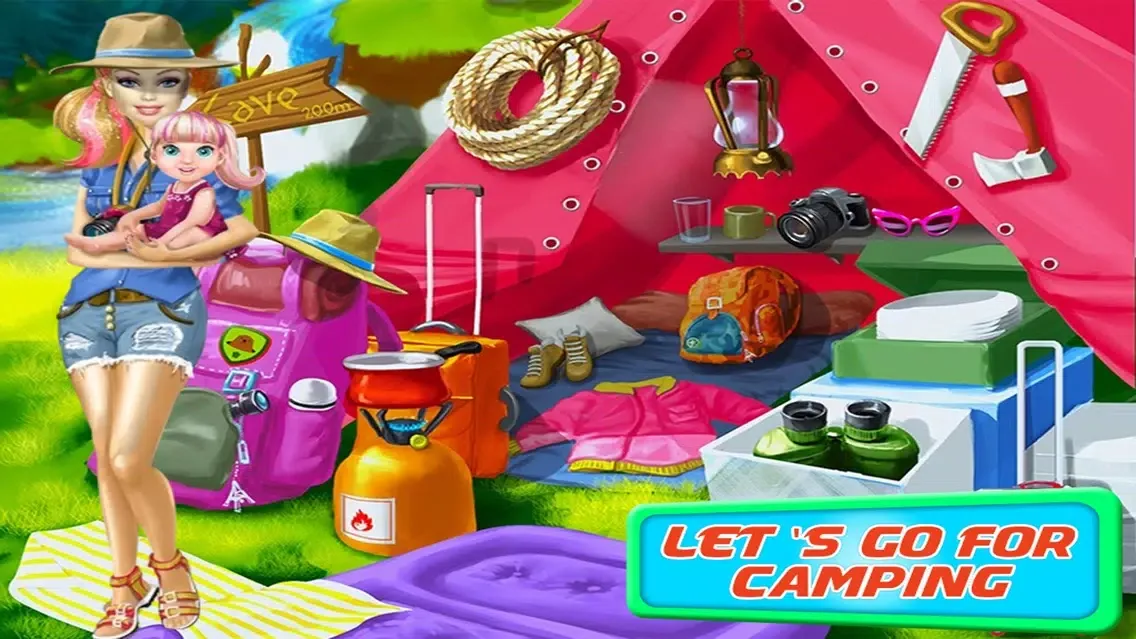 صور Family Going To Camping Kids Games