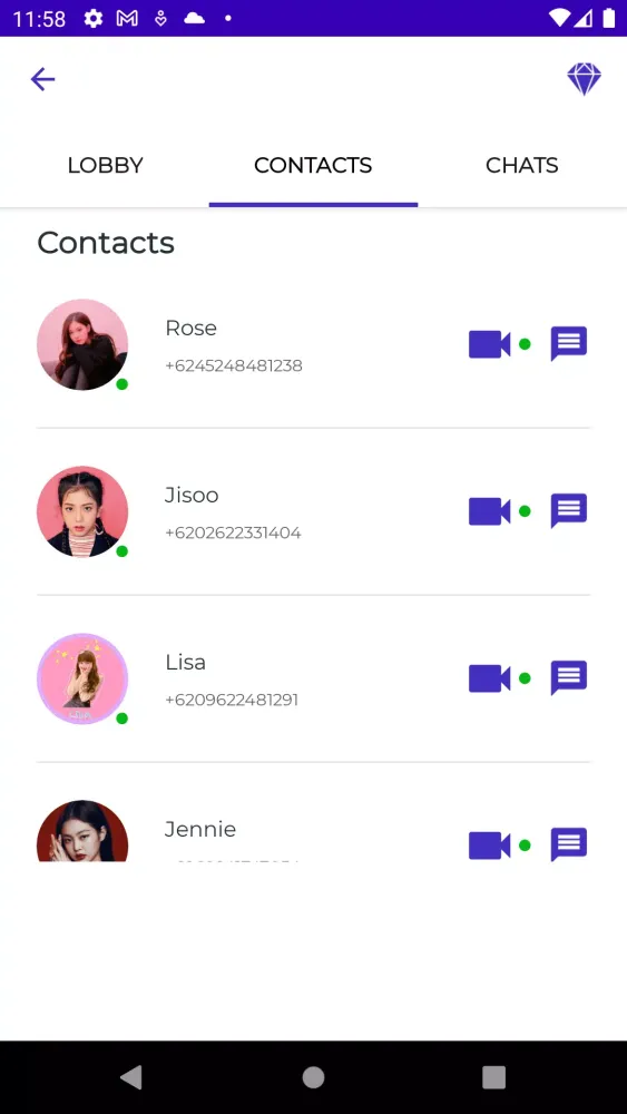 Blackpink Fake Video Call Screenshots