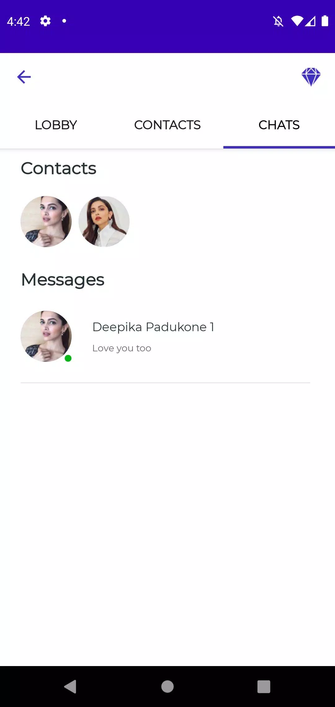 Deepika Padukone Video Call Screenshots