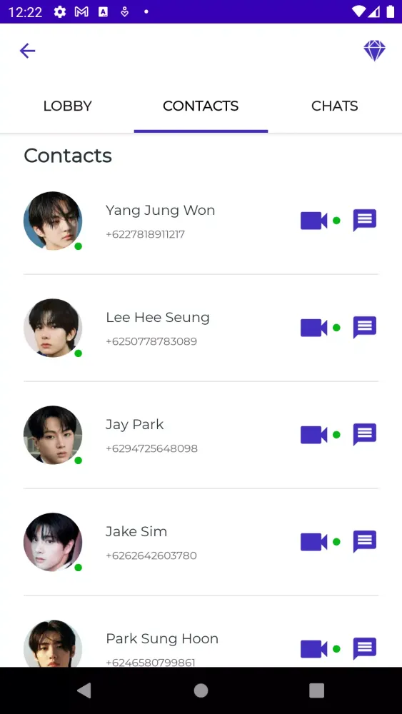 ENHYPEN Fake Chat & Video Call Screenshots