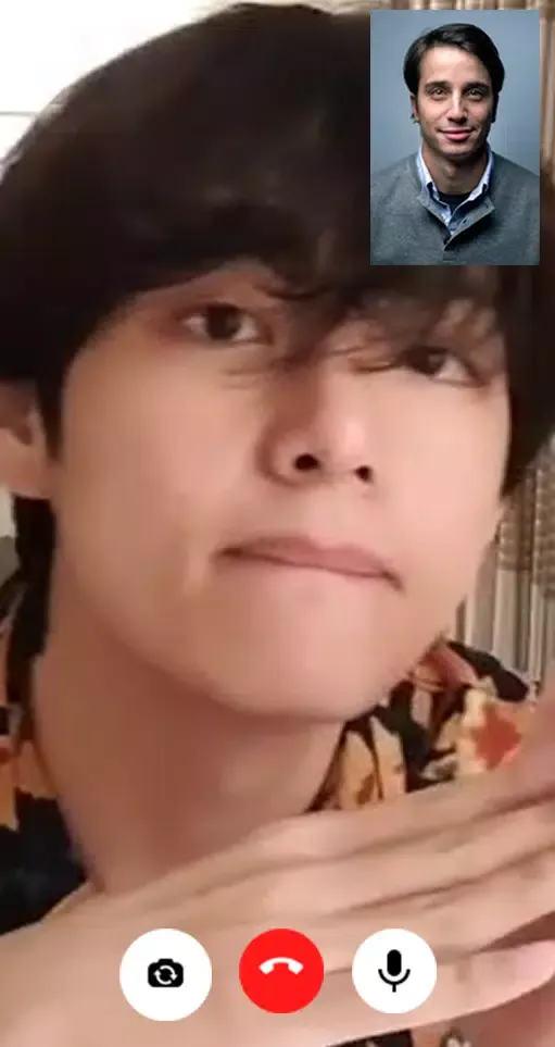 Capturas de pantalla de Kim Taehyung Fake Video Call