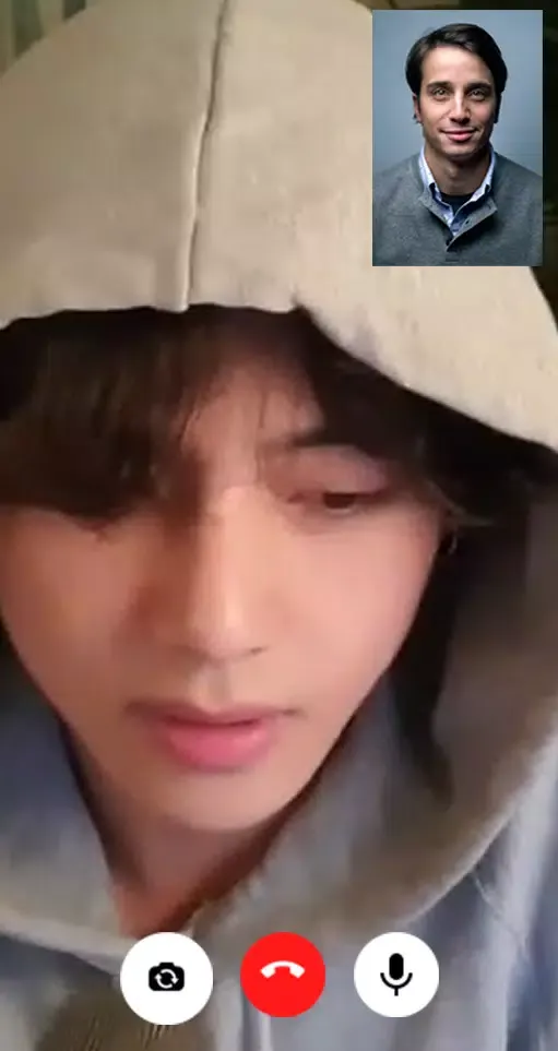 Capturas de pantalla de Kim Taehyung Fake Video Call