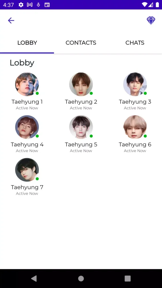Capturas de pantalla de Kim Taehyung Fake Video Call