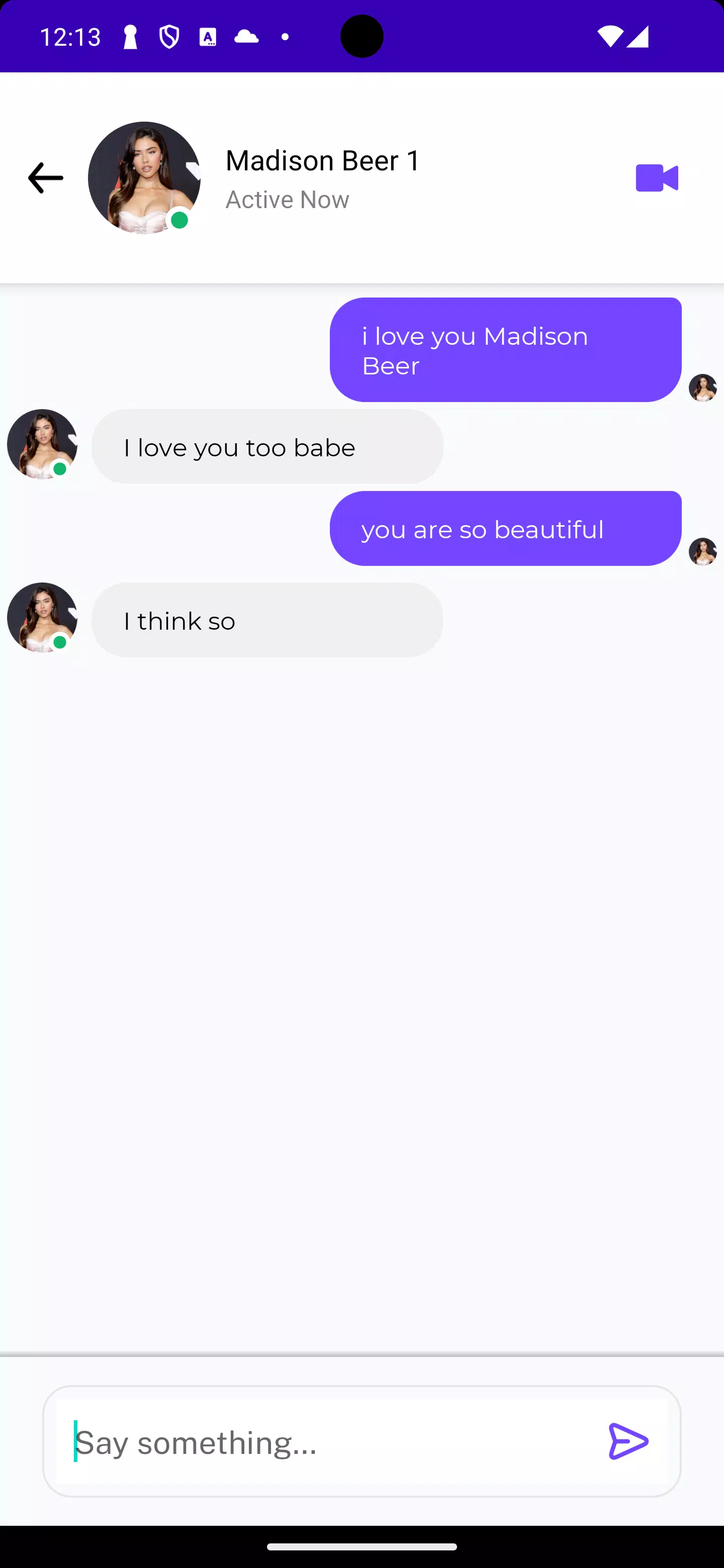 Madison Beer Fake Video Call Screenshots