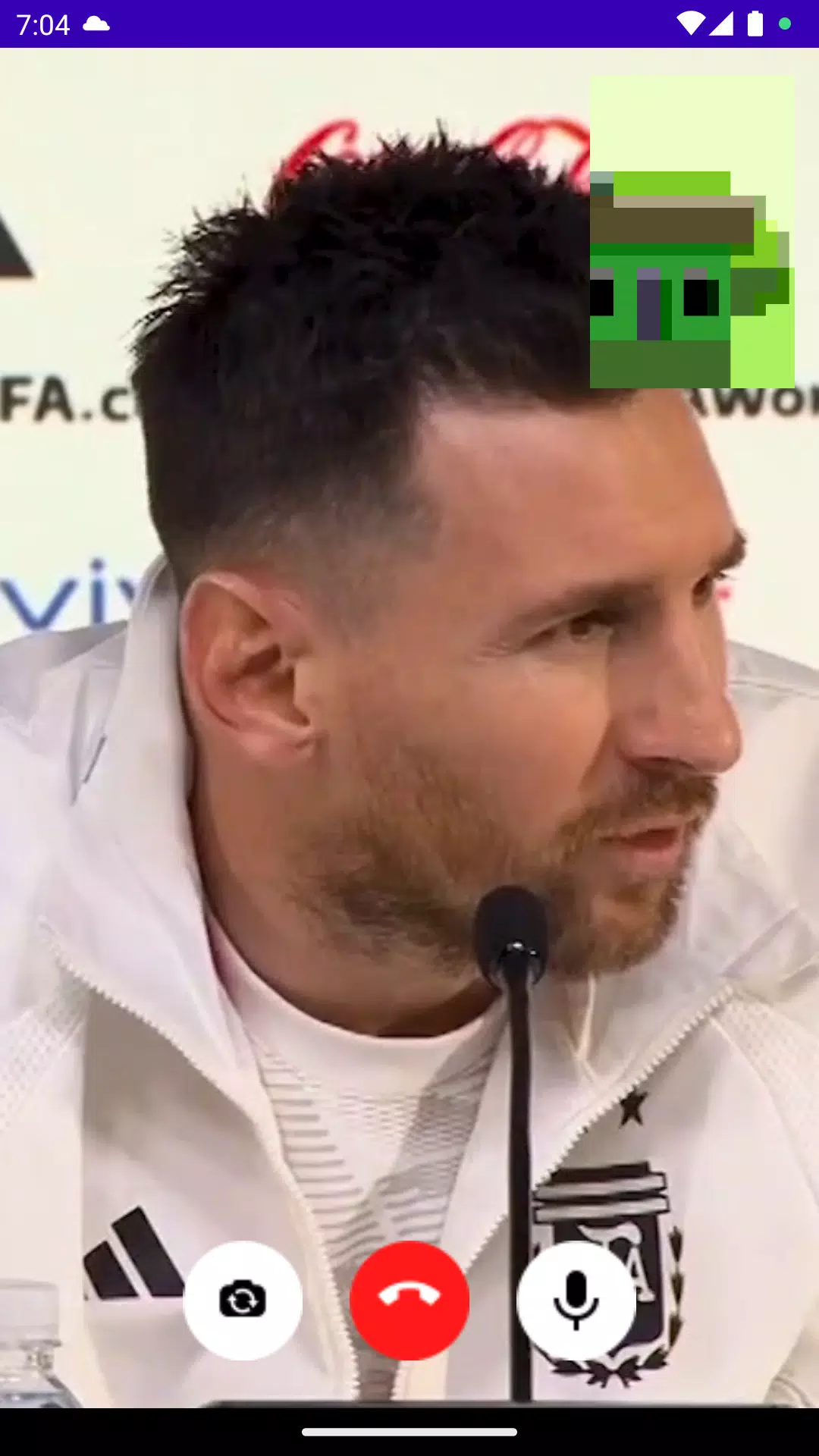 Lionel Messi Fake Video Call Screenshots