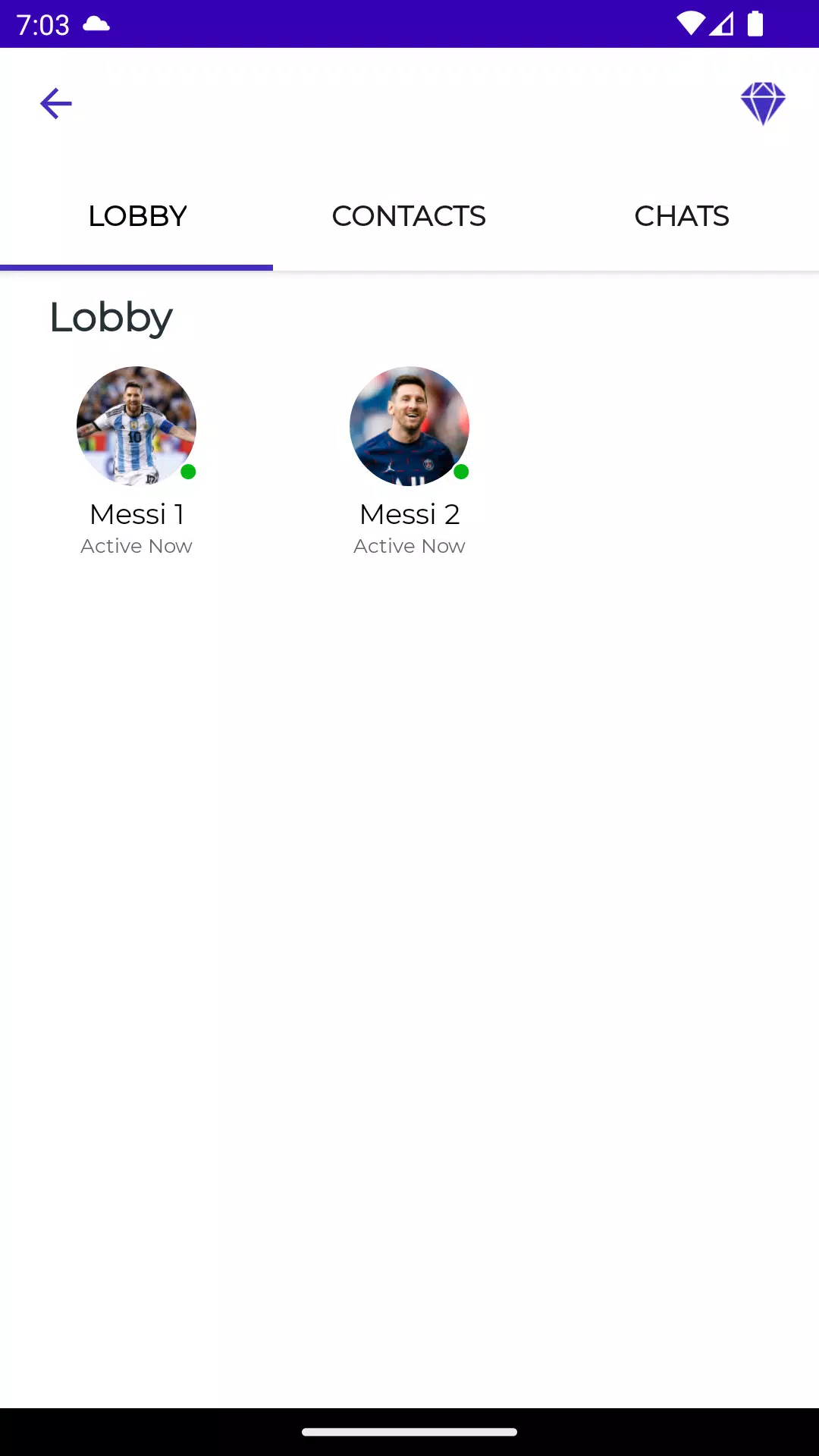 Lionel Messi Fake Video Call Screenshots