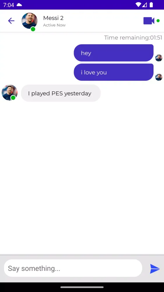 Lionel Messi Fake Video Call Ekran Görüntüleri