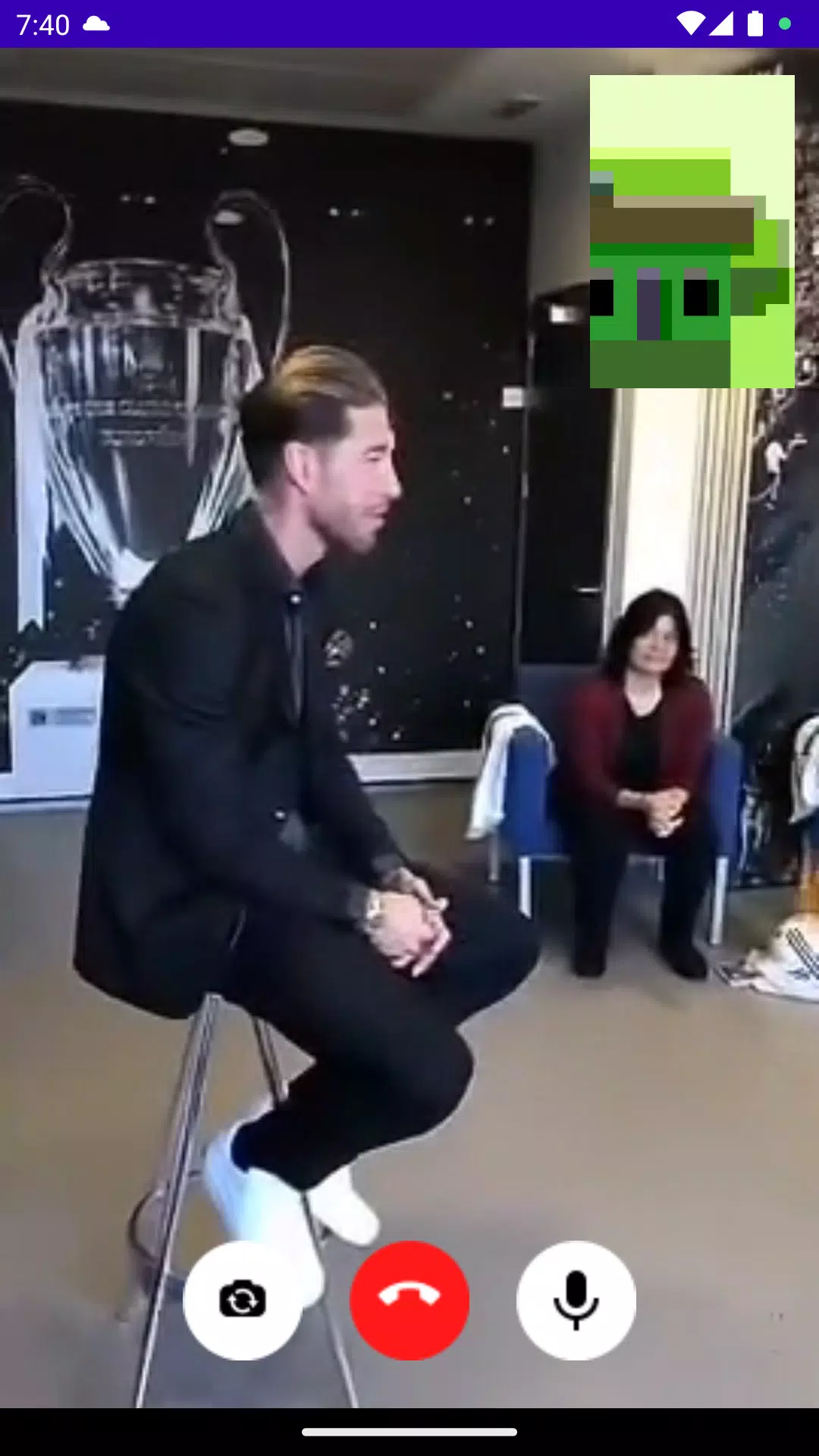 Sergio Ramos Fake Video Call Screenshots
