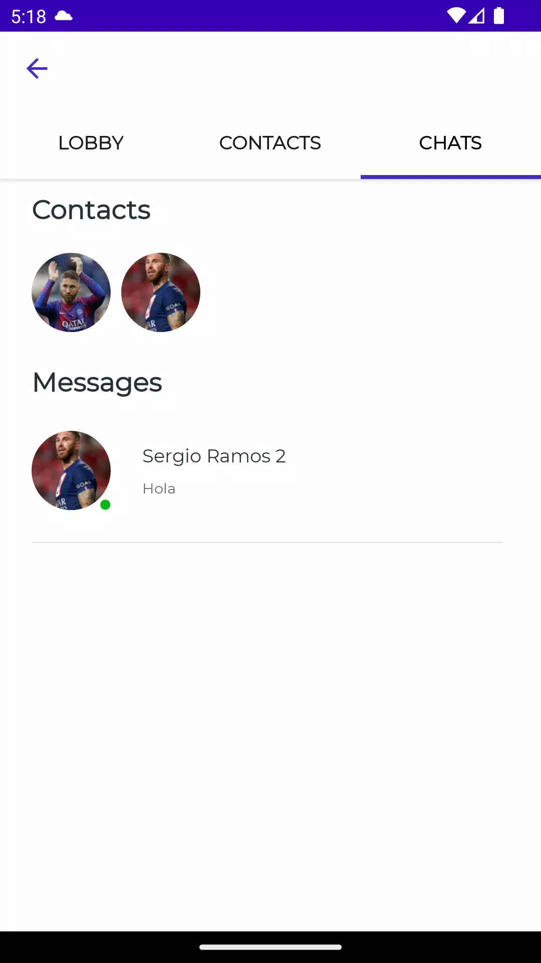 Sergio Ramos Fake Video Call Screenshots