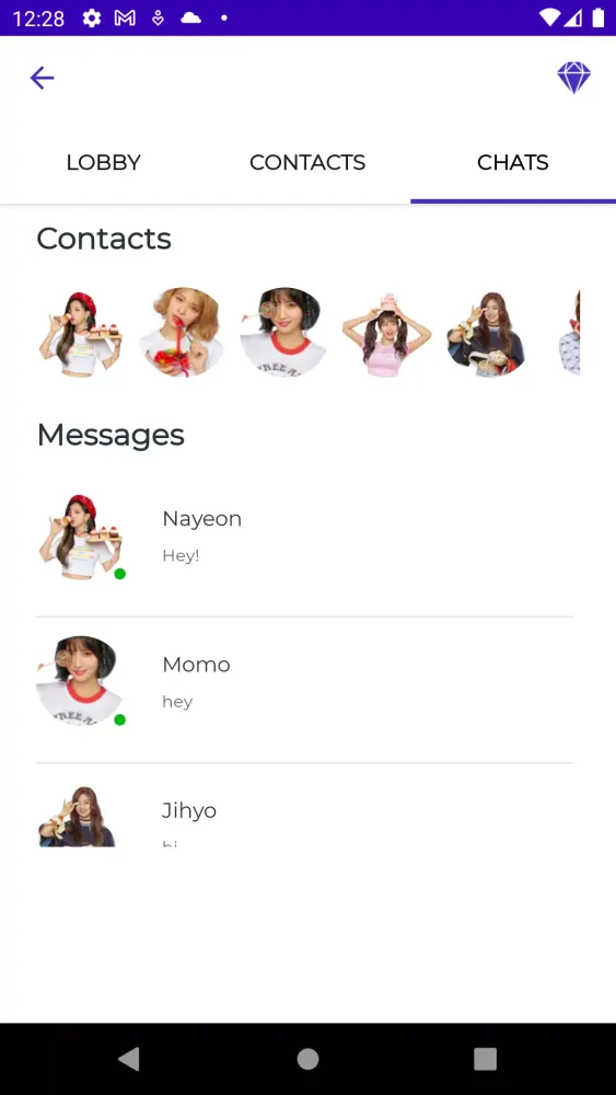 ภาพหน้าจอของ Twice - Fake Chat & Video Call