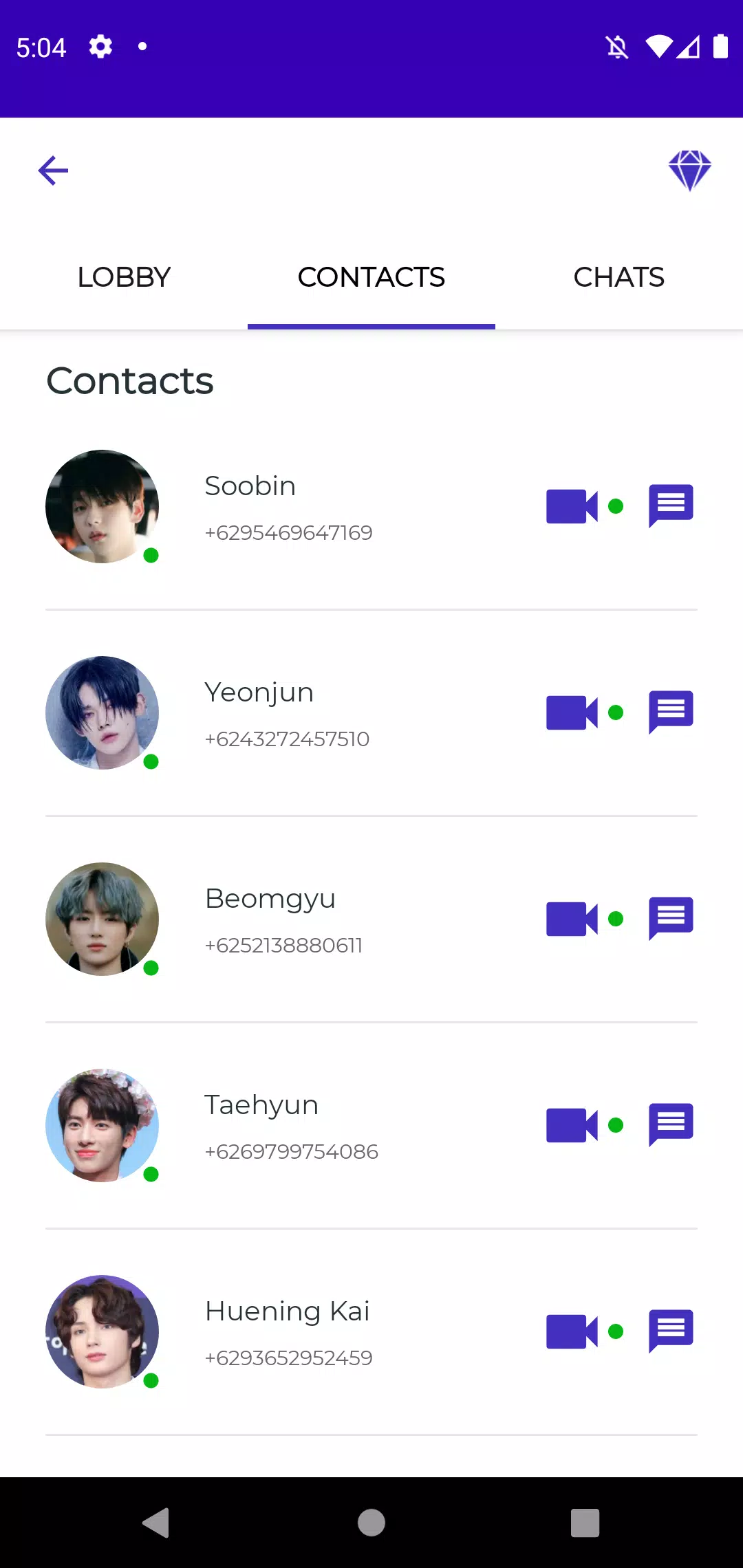 TXT - Fake Chat & Video Call Screenshots
