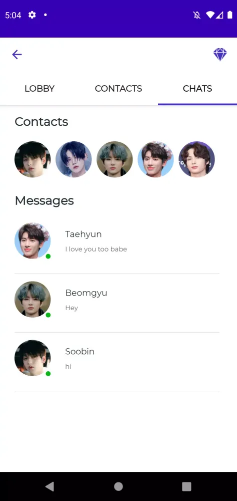 ภาพหน้าจอของ TXT - Fake Chat & Video Call