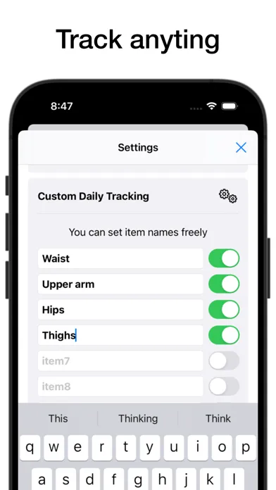Captures d'écran de BodyLog - Track Anything