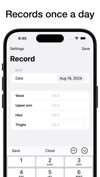 Captures d'écran de BodyLog - Track Anything
