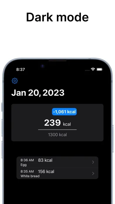 Ảnh chụp màn hình của Calorie Counter Daily
