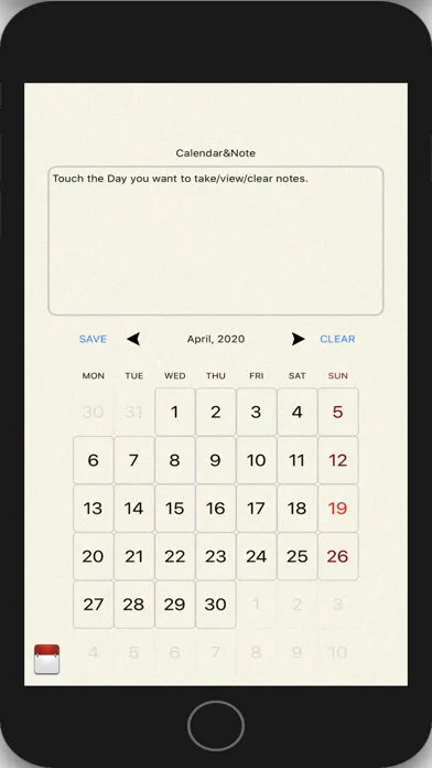 Capturas de tela do My Calendar&Note