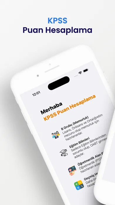 Tangkapan layar KPSS - Puan Hesaplama