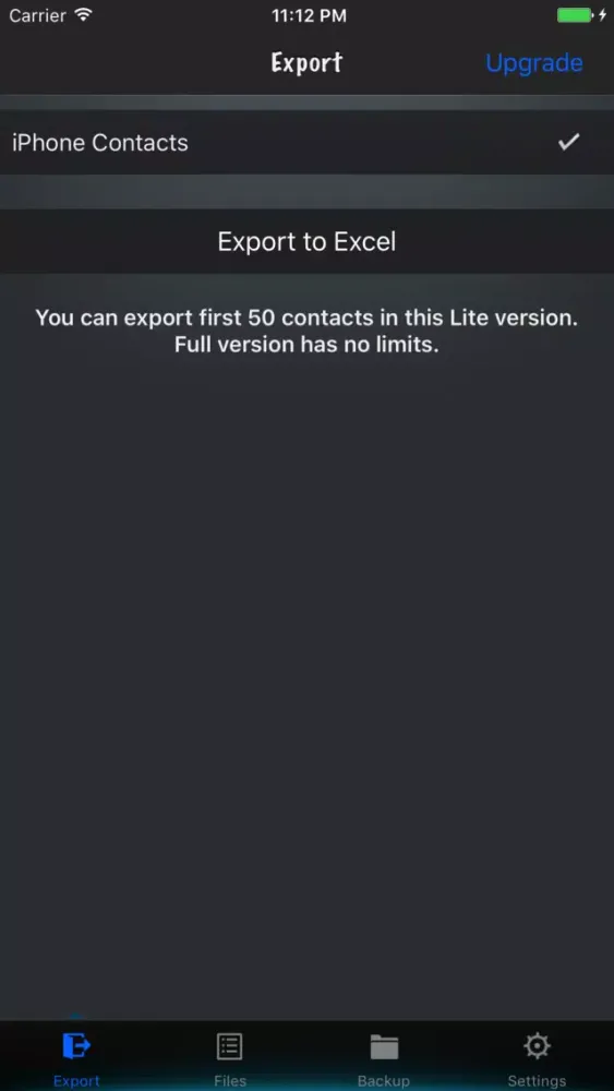 Contacts to Excel Lite スクリーンショット
