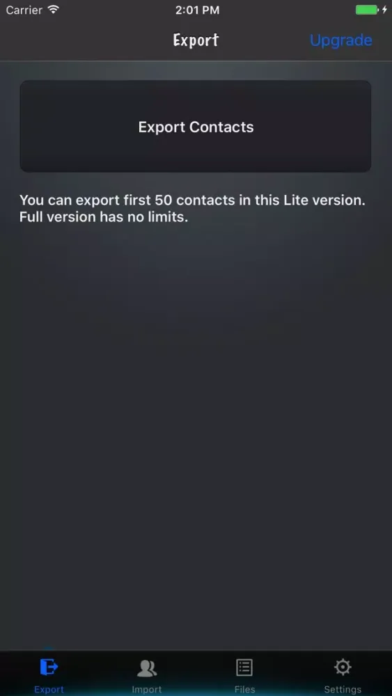 Contacts to vCard Lite スクリーンショット