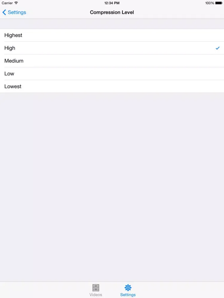 iSlimmer - Video slimmer / Video Compressor iPad 应用截图