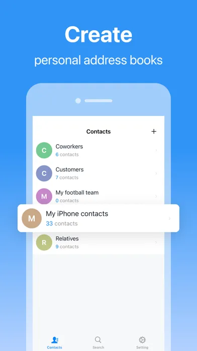 Zrzuty ekranu SA Contacts Lite