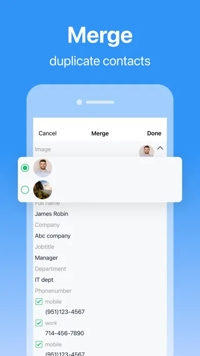 Zrzuty ekranu SA Contacts Lite