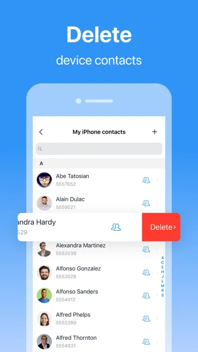 Zrzuty ekranu SA Contacts Lite