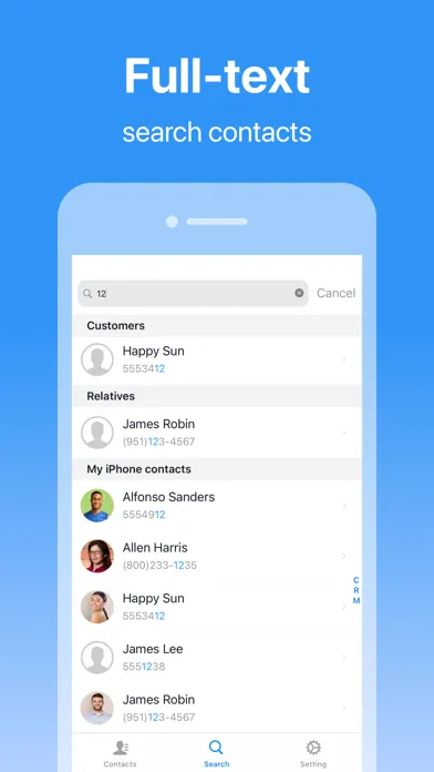 Zrzuty ekranu SA Contacts Lite