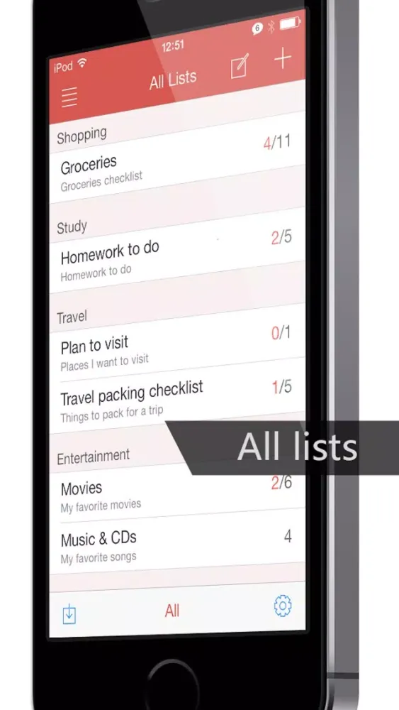 All-in-1 List 스크린샷