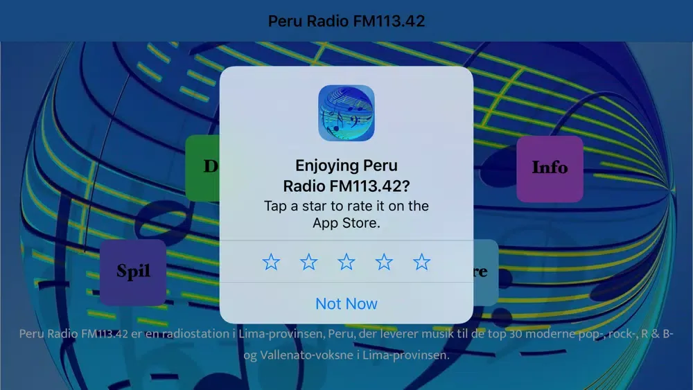 Captures d'écran de Peru Radio FM113.42