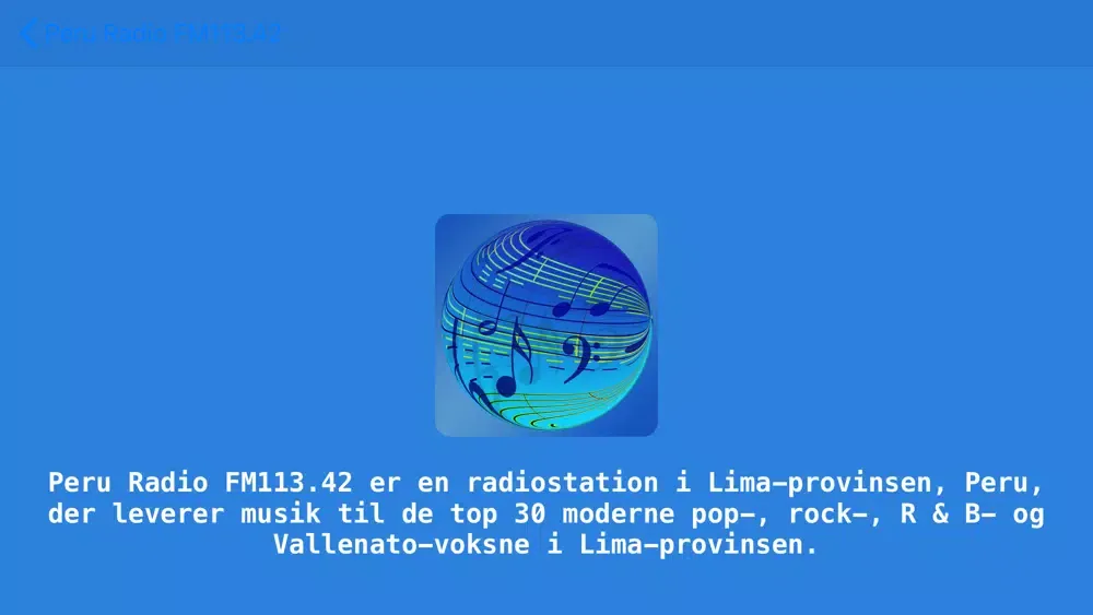 Captures d'écran de Peru Radio FM113.42