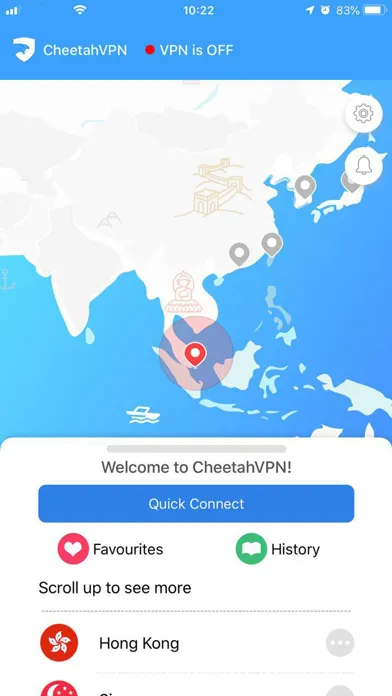 Cheetah Vpn Proxy for WiFi 4G應用截圖