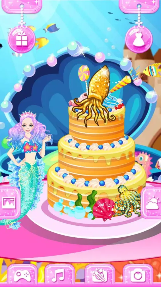 Ảnh chụp màn hình của 海洋世界甜品屋 - 益智做饭游戏