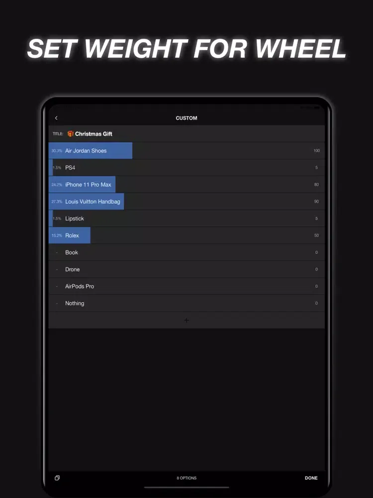 Capturas de tela do TheChoice - Spin the wheel iPad 