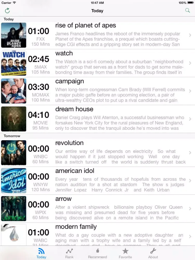 iSeries Guide iPad  Ekran Görüntüleri