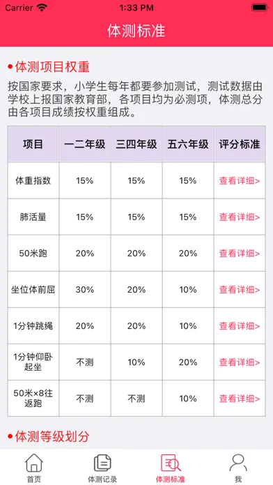 学生体测助手-学生体育体测成绩计算应用截图